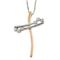 Pendente oro bianco/rosa con diamanti 725