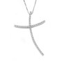Pendant white gold with diamonds 244