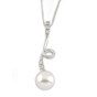 Pendant white gold with pearl 623
