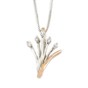 Pendant white/pink gold with diamonds 715