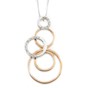 Pendant white/pink gold with diamonds 629