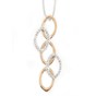 Pendente oro bianco/rosa con diamanti 630
