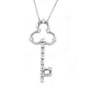 Pendant white gold with diamonds 494