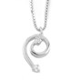 Pendant white gold with diamonds 586