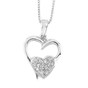 Pendant white gold with diamonds 707