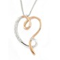 Pendant white/pink gold with diamonds 727