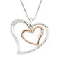 Pendant white/pink gold with diamonds 726