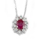 Pendant white gold with ruby and diamonds 491R