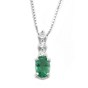 Pendant white gold with emerald and diamonds 573S