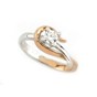 Anello Solitario oro bianco/rosa con Diamante S241
