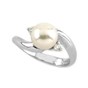 Anello oro bianco con Perla e diamanti F99