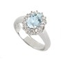 Ring white gold with aquamarine and diamonds PC48A