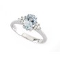 Anello oro bianco con acquamarina e diamanti PC1A