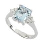 Anello oro bianco con acquamarina e diamanti PC1OT