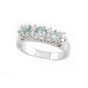 Anello oro bianco con acquamarine e diamanti PC33A