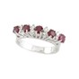 Anello oro bianco con rubini e diamanti PC31R