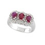 Ring white gold with rubies and diamonds PC16R