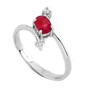 Ring white gold with ruby and diamonds PC79R