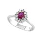 Ring white gold with ruby and diamonds PC3R
