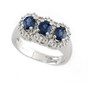 Anello oro bianco con zaffiri e diamanti PC16Z
