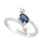 Anello oro bianco con zaffiro e diamanti PC79Z