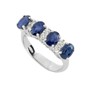 Anello oro bianco con zaffiri e diamanti PC57Z