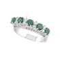 Ring white gold with emeralds and diamonds PC31S