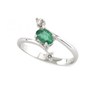 Anello oro bianco con smeraldo e diamanti PC79S