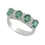 Ring white gold with emeralds and diamonds PC57S