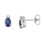 Orecchini oro bianco con zaffiri e diamanti O174Z