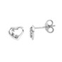 Earrings white gold with diamonds O242
