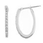 Earrings white gold with diamonds O124