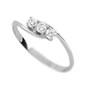 Gems & Gold, gioielli online. Anello trilogy in oro bianco con diamanti TRY52