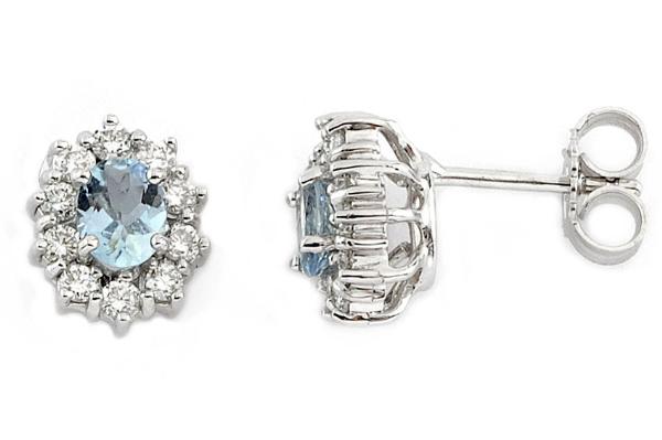 Parour white gold with aquamarines and diamond S491A/O69A