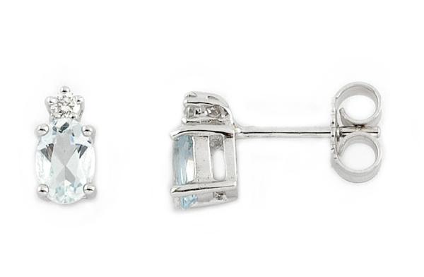 Parour white gold with aquamarines and diamond S488A/O174A