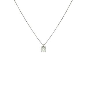 Collana Punto Luce in Oro Bianco con Diamante