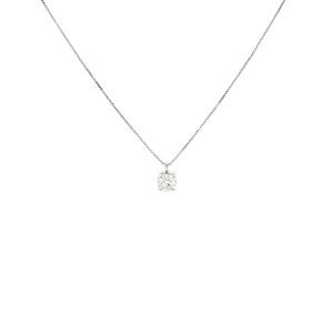 Collana Punto Luce in Oro Bianco con Diamante