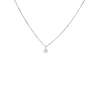 Collana Punto Luce in Oro Bianco con Diamante