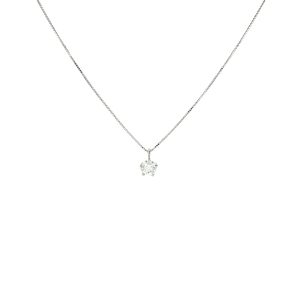 Collana Punto Luce in Oro Bianco con Diamante