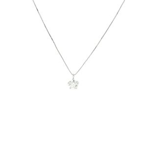 Collana Punto Luce in Oro Bianco con Diamante