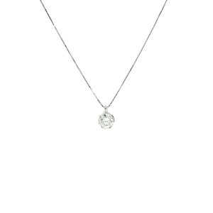 Collana Punto Luce in Oro Bianco con Diamante