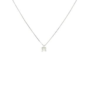 Collana Punto Luce in Oro Bianco con Diamante