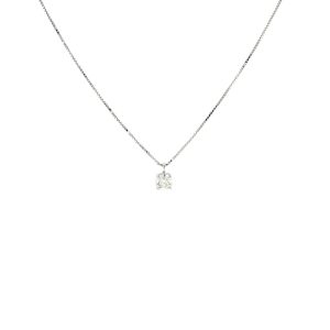 Collana Punto Luce con Diamante in Oro Bianco